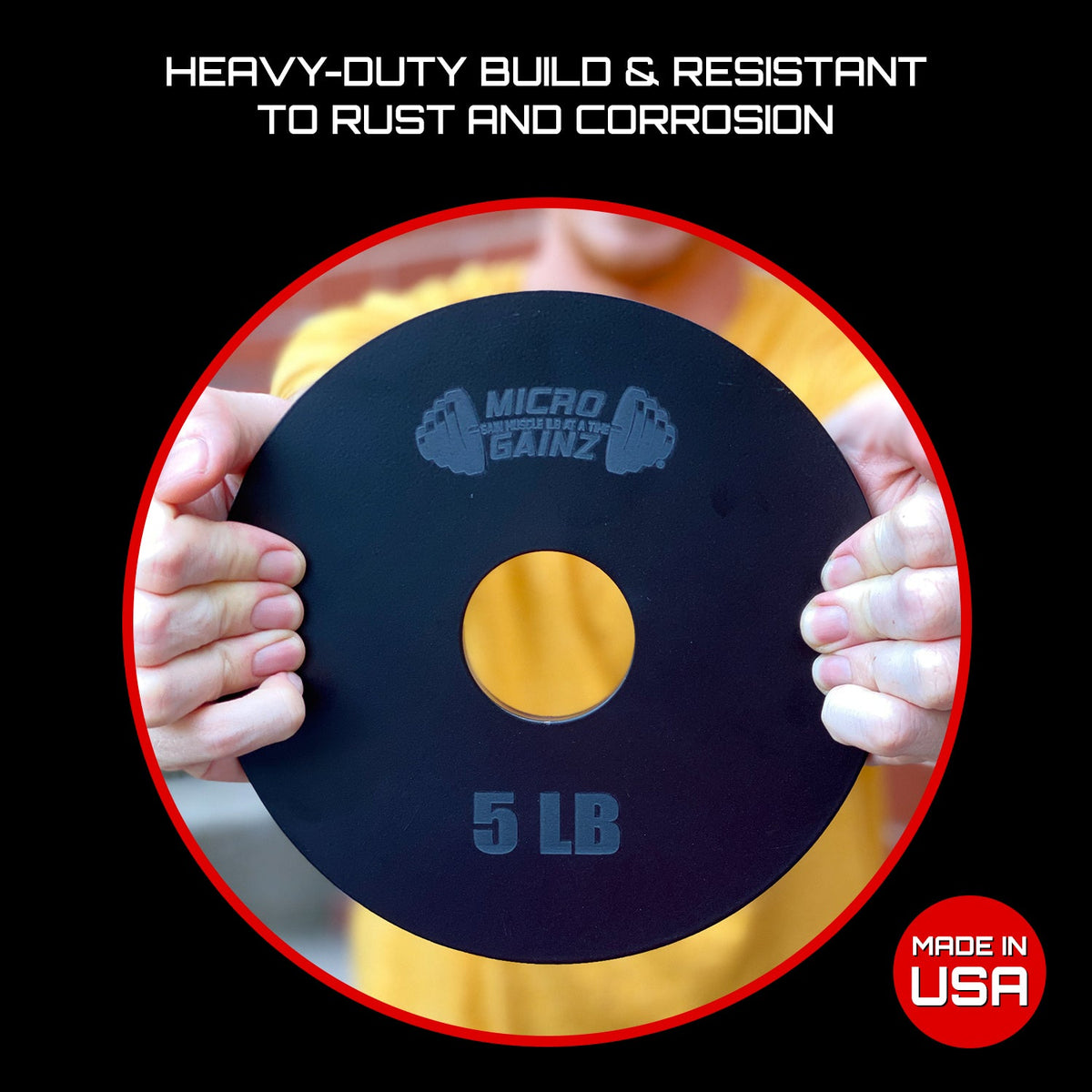 Micro Gainz Steel Olympic Weight Plates Pair of 5LB Plates (BLEMISHED SET)