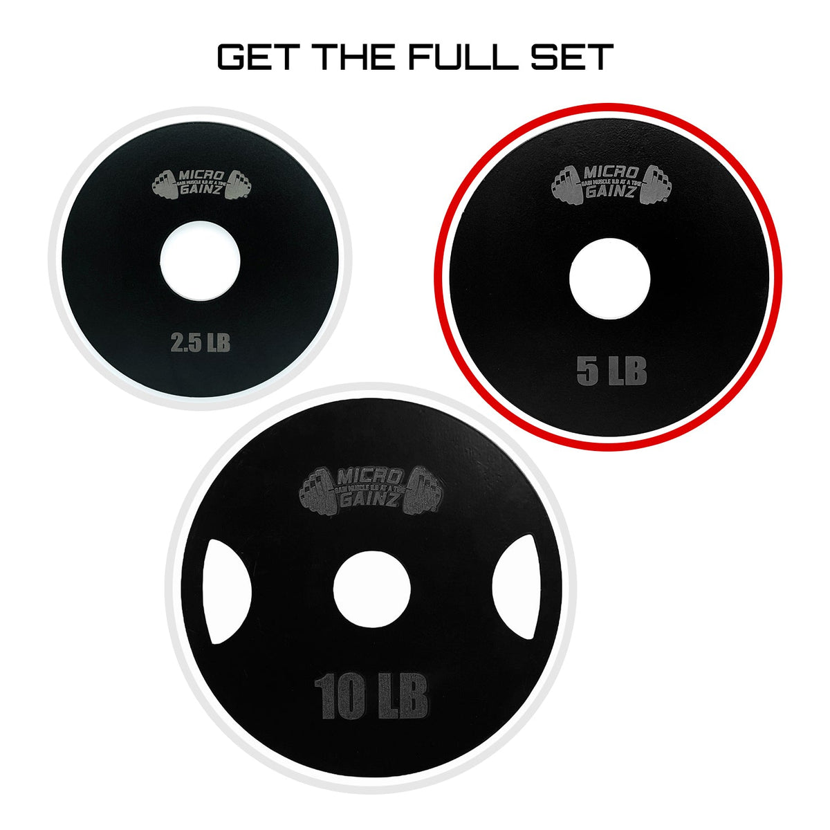 Micro Gainz Steel Olympic Weight Plates Pair of 5LB Plates (BLEMISHED SET)