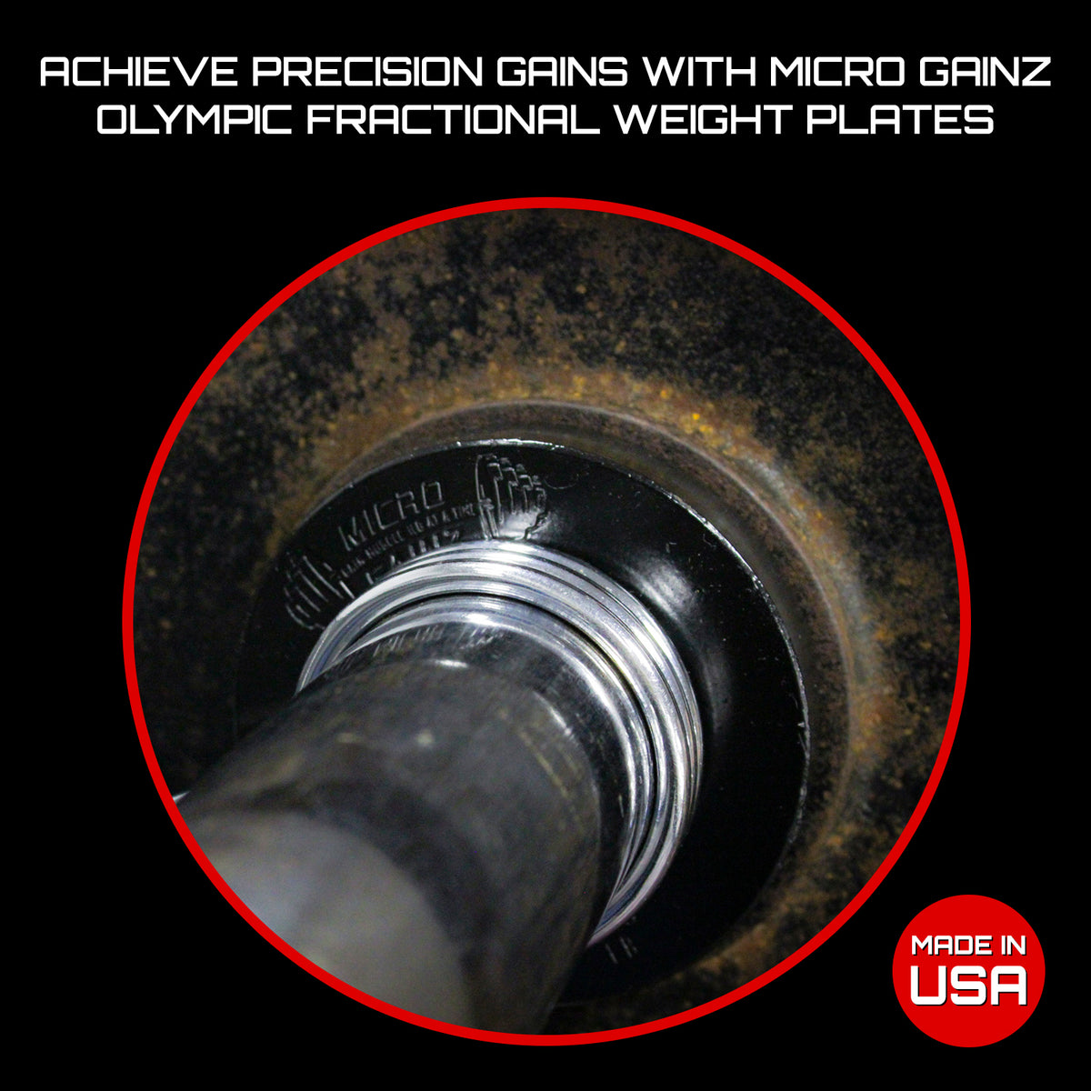 Micro Gainz Olympic Size Fractional Weight Plates Pair of .75LB Plates