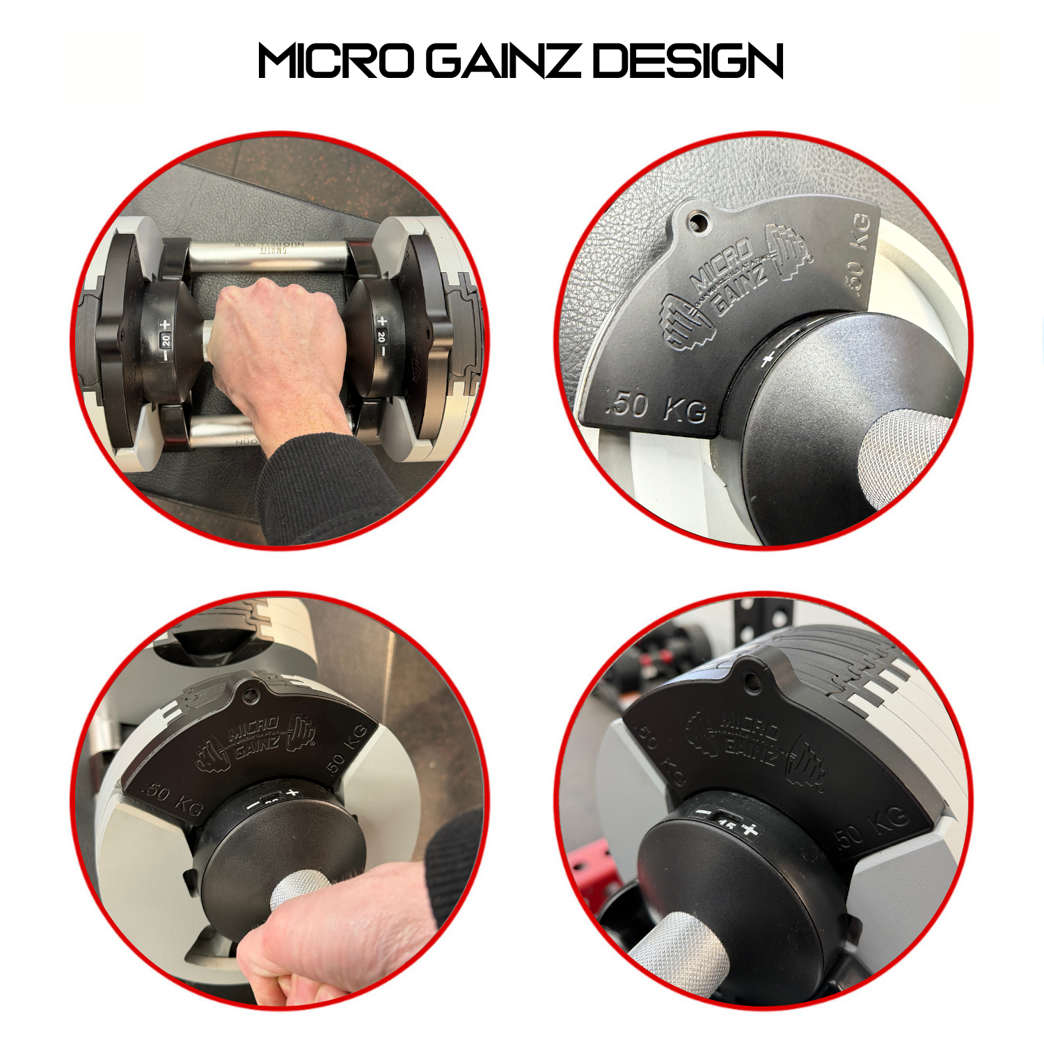 Micro Gainz .50KG Magnetic Weight Attachment for Nuobell 220 & 232 Kilogram Adjustable Dumbbells