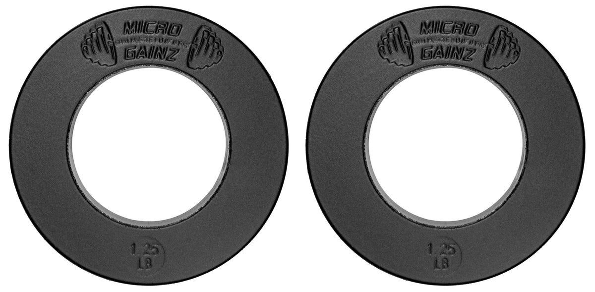 Micro Gainz Olympic Size Fractional Weight Plates Pair of 1.25LB Plates(BLEMISHED SET)