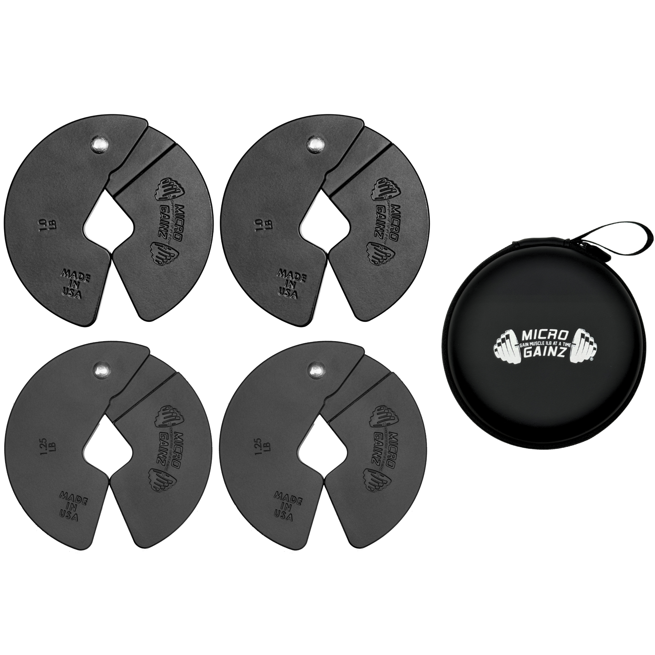 Micro Gainz Double Pack of 1LB & 1.25LB Dumbbell Fractional Weight Plates
