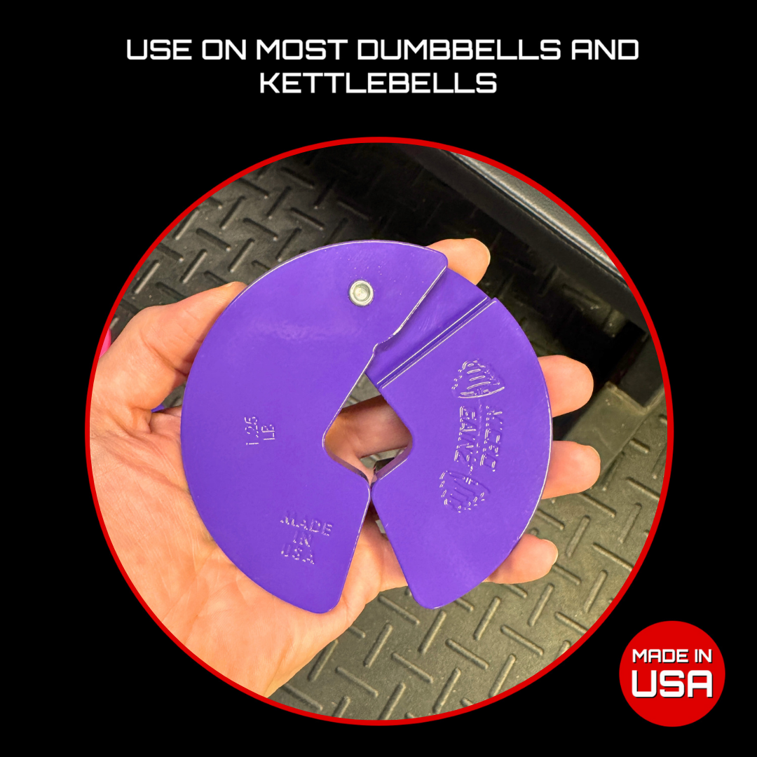 Micro Gainz Purple 1.25LB Dumbbell Fractional Weight Plates 4 Plate Set (BLEMISHED SET)