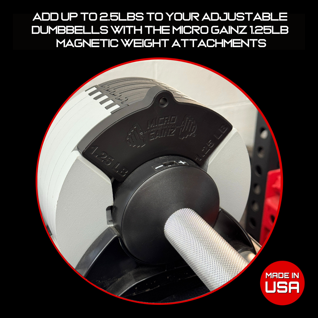 Micro Gainz 1.25LB Magnetic Weight Attachment for Nuobell Adjustable Dumbbells (BLEMISHED SET)