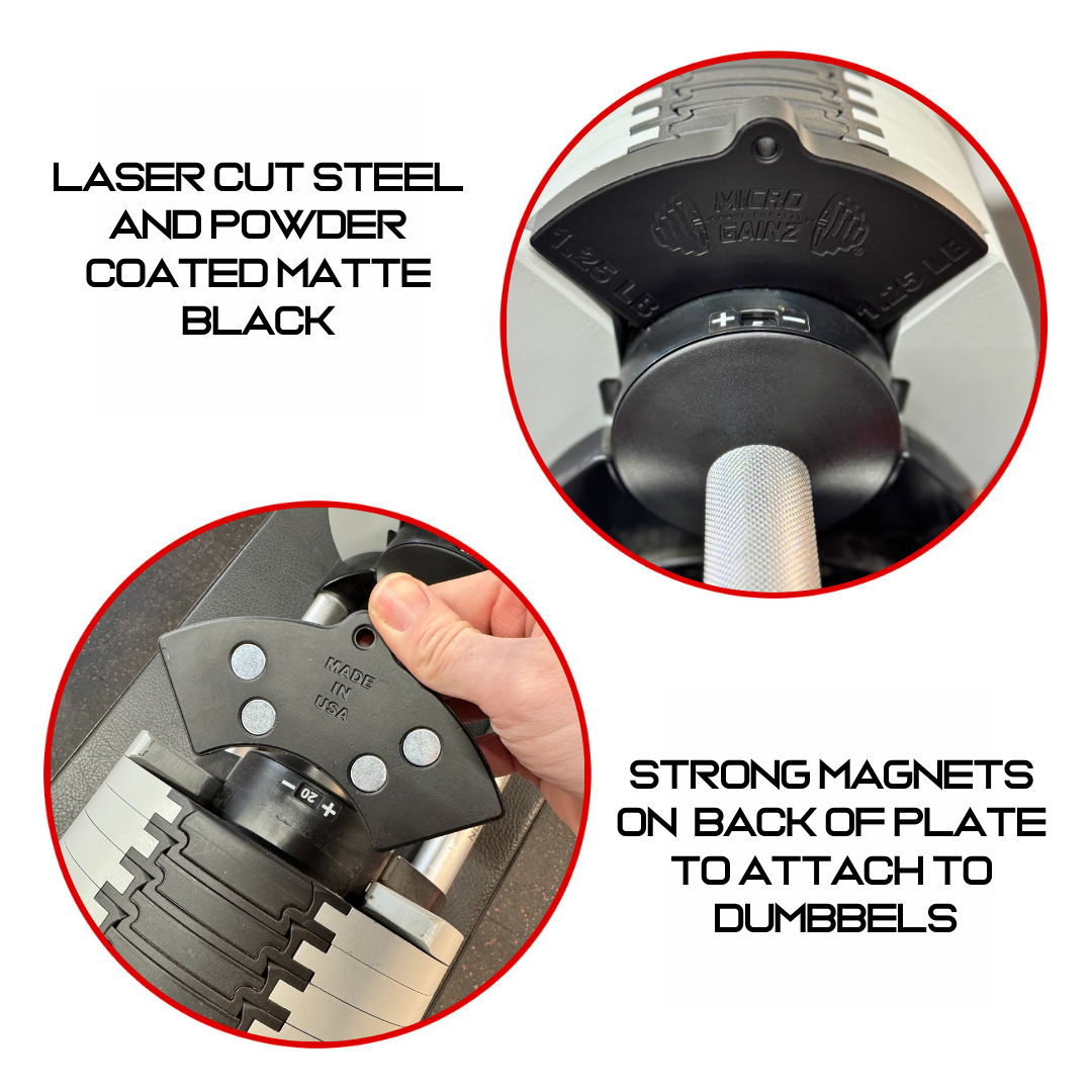Micro Gainz 1.25LB Magnetic Weight Attachment for Nuobell Adjustable Dumbbells (BLEMISHED SET)