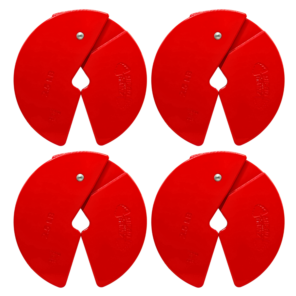 Micro Gainz Red 4-2.5LB Dumbbell Fractional Weight Plates (BLEMISHED SET)