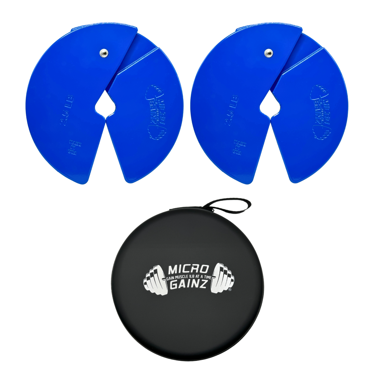 Micro Gainz Blue 4 Pack 2.5LB Dumbbell Fractional Weight Plates (BLEMISHED SET)