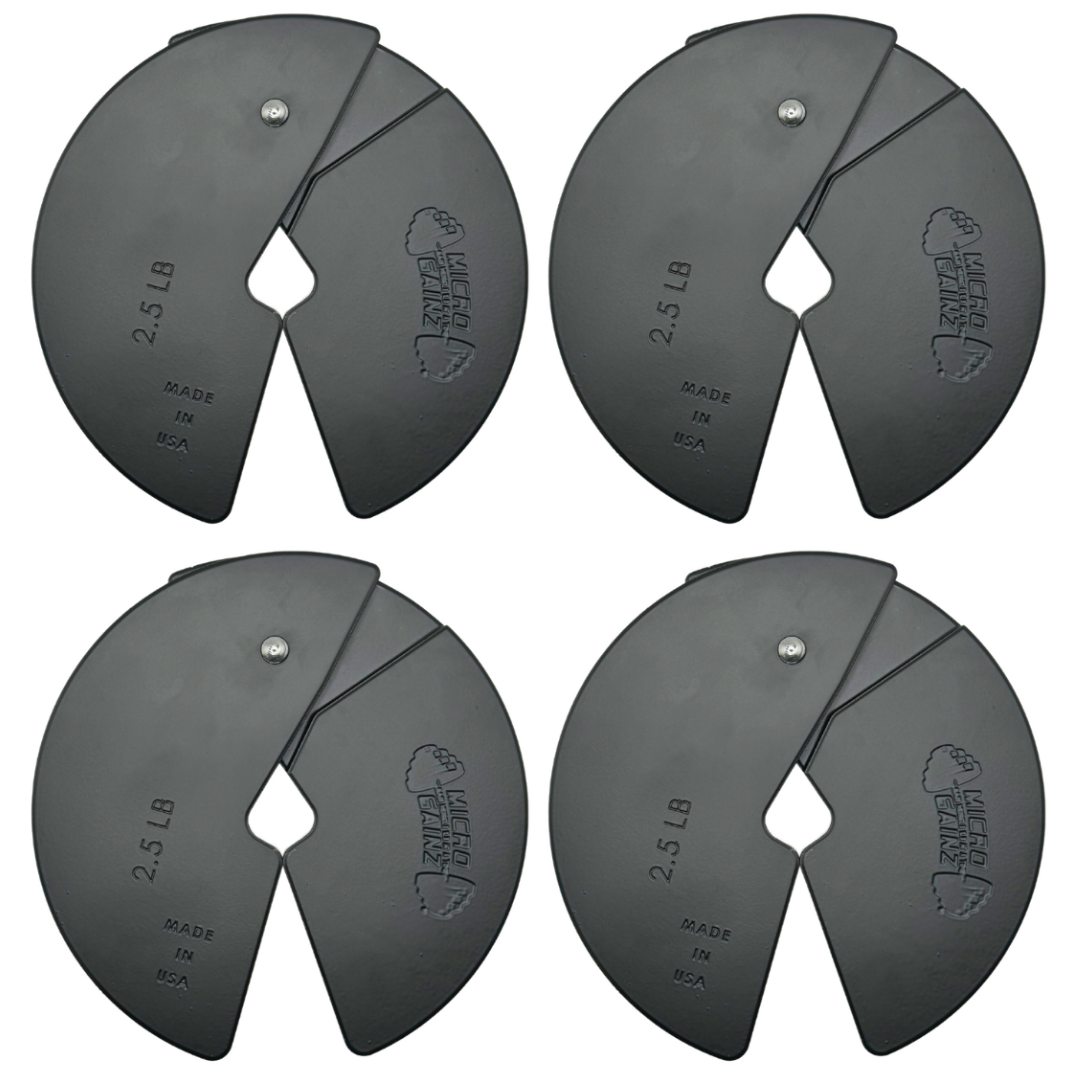 Micro Gainz 2.5LB Dumbbell Fractional Weight Plates 4 Piece, for Dumbbell Training (BLEMISHED SET)