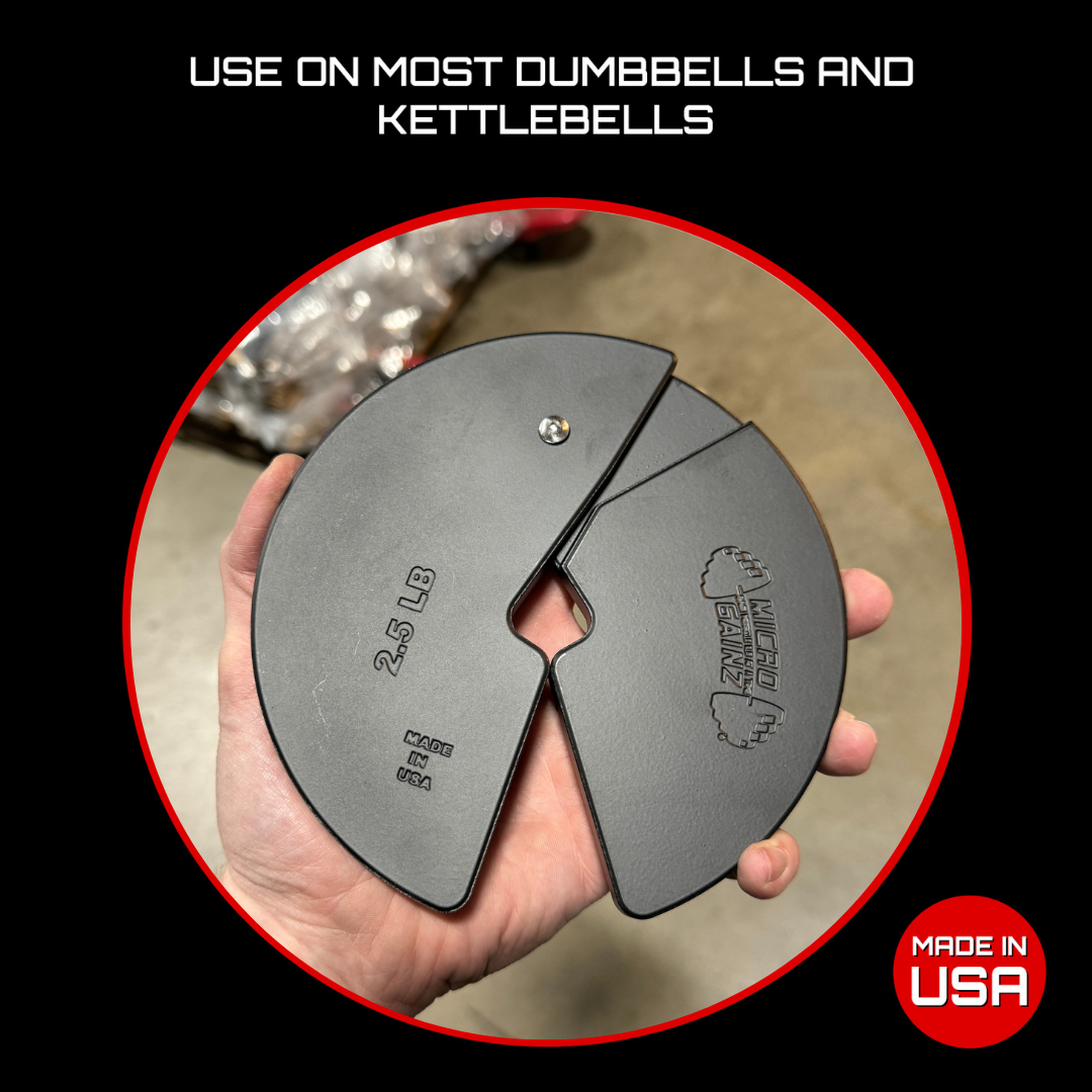Micro Gainz 2.5LB Dumbbell Fractional Weight Plates 4 Piece, for Dumbbell Training (BLEMISHED SET)