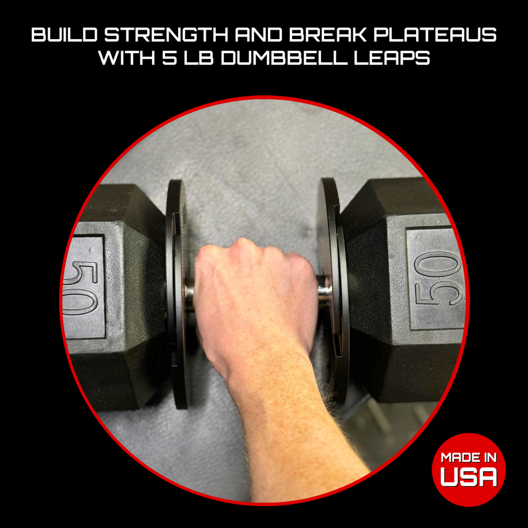 Micro Gainz Red 4-2.5LB Dumbbell Fractional Weight Plates (BLEMISHED SET)