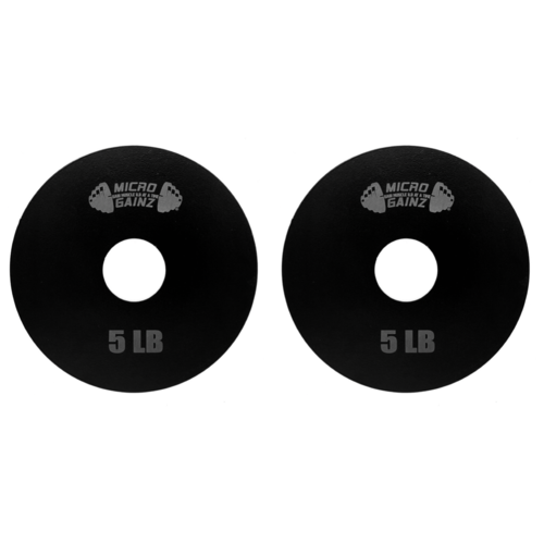 Micro Gainz Steel Olympic Weight Plates Pair of 5LB Plates (BLEMISHED SET)