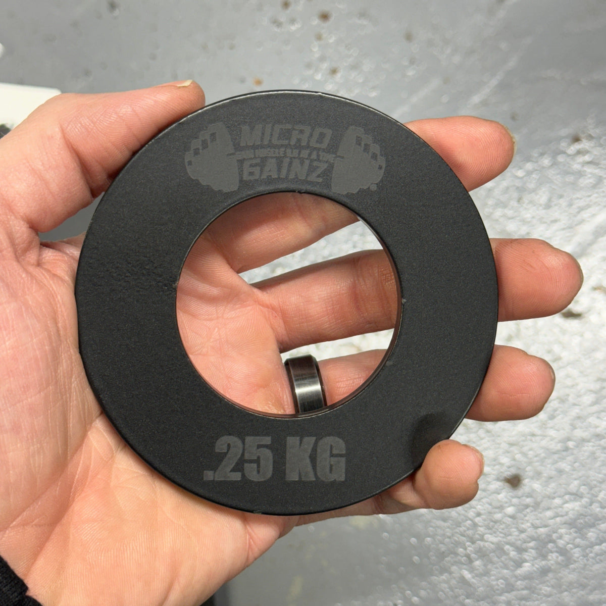 Micro Gainz Olympic Size Kilogram Fractional Steel Weight Plates .25KG Plates: Set of 2 (BLEMISHED SET)