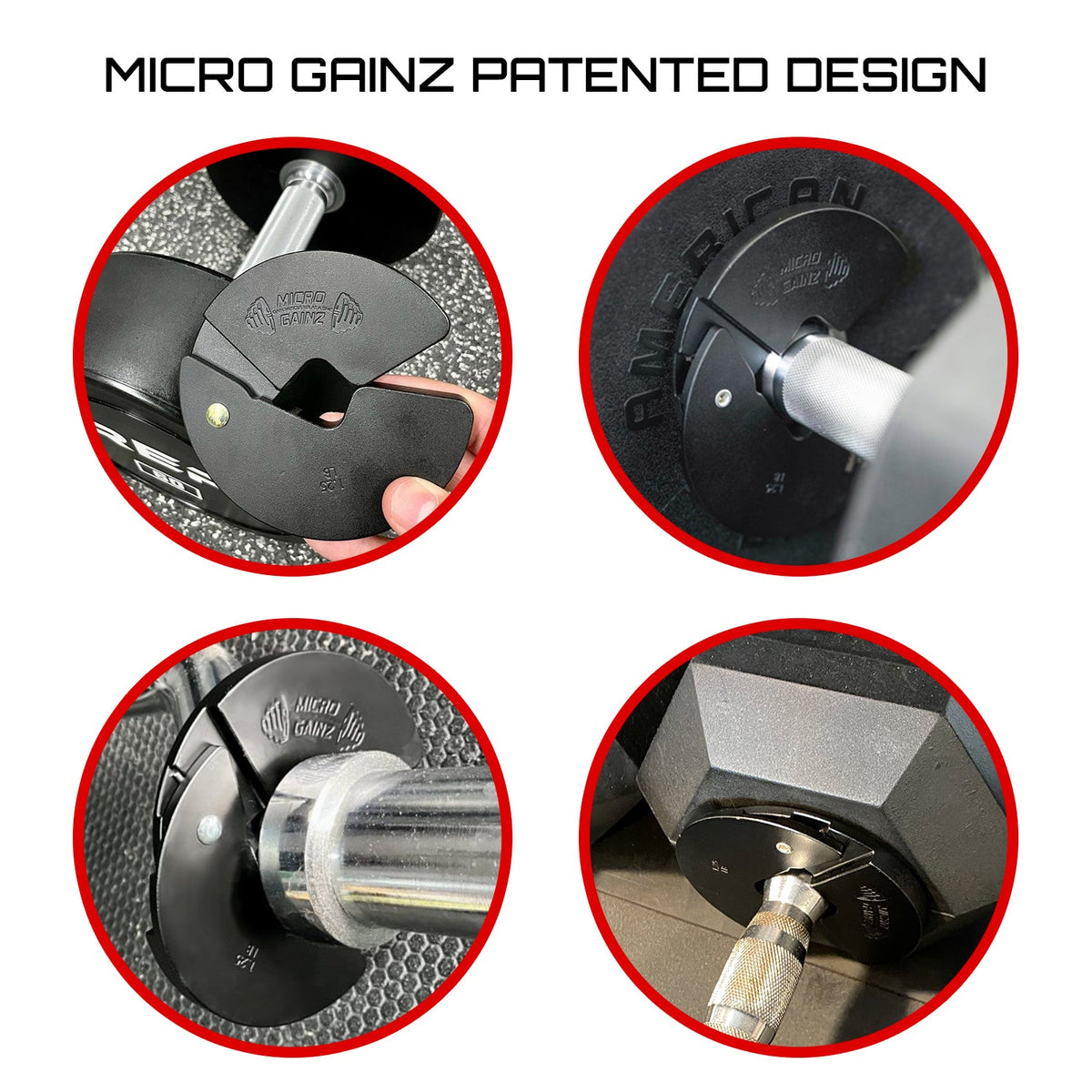 Micro Gainz 1.25LB Dumbbell Fractional Weight Plates 4 Pack Set (BLEMISHED SET)