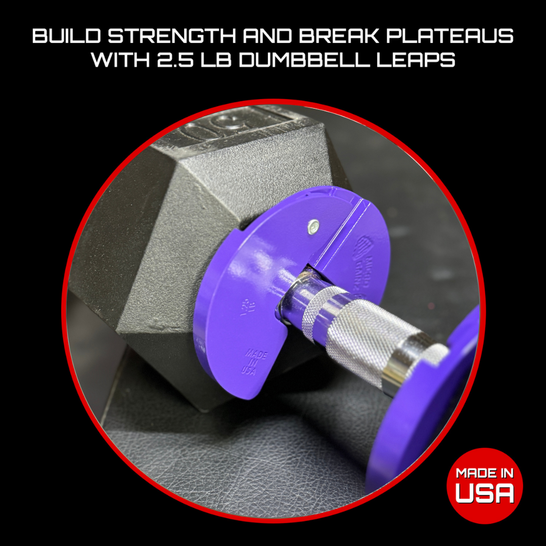 Micro Gainz Purple 1.25LB Dumbbell Fractional Weight Plates 4 Plate Set (BLEMISHED SET)