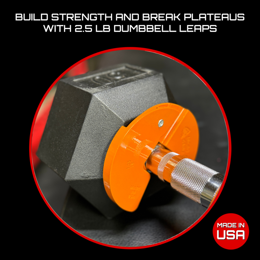 Micro Gainz Orange 1.25LB Dumbbell Fractional Weight Plates 4 Plate Set (BLEMISHED SET)