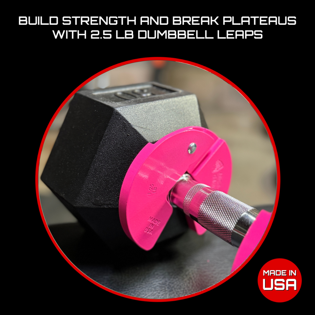 Micro Gainz Pink 1.25LB Dumbbell Fractional Weight Plates 4 Plate Set (BLEMISHED SET)