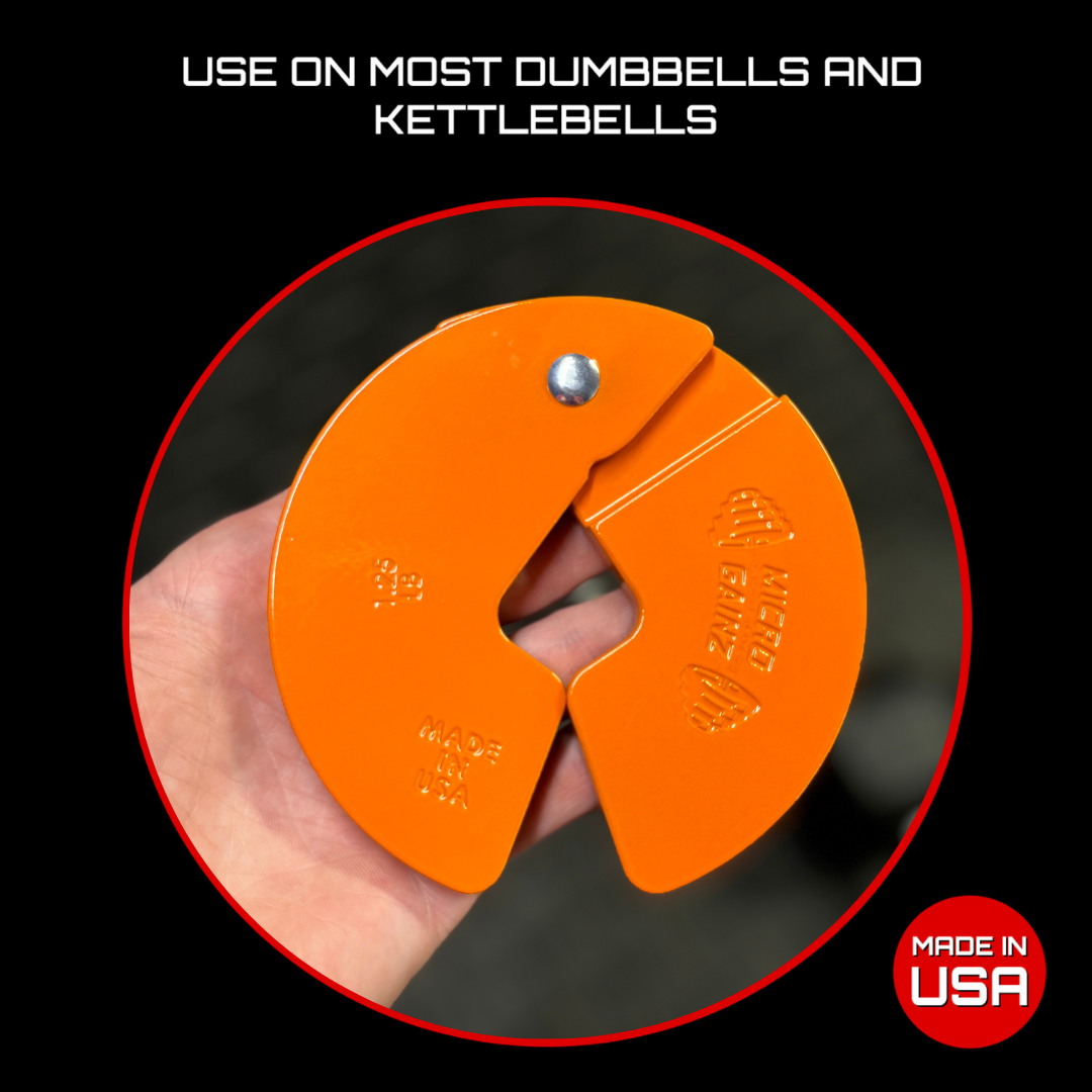 Micro Gainz Orange 1.25LB Dumbbell Fractional Weight Plates 4 Plate Set (BLEMISHED SET)