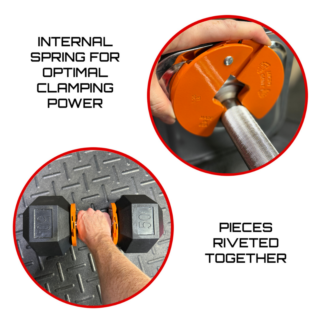 Micro Gainz Orange 1.25LB Dumbbell Fractional Weight Plates 4 Plate Set (BLEMISHED SET)