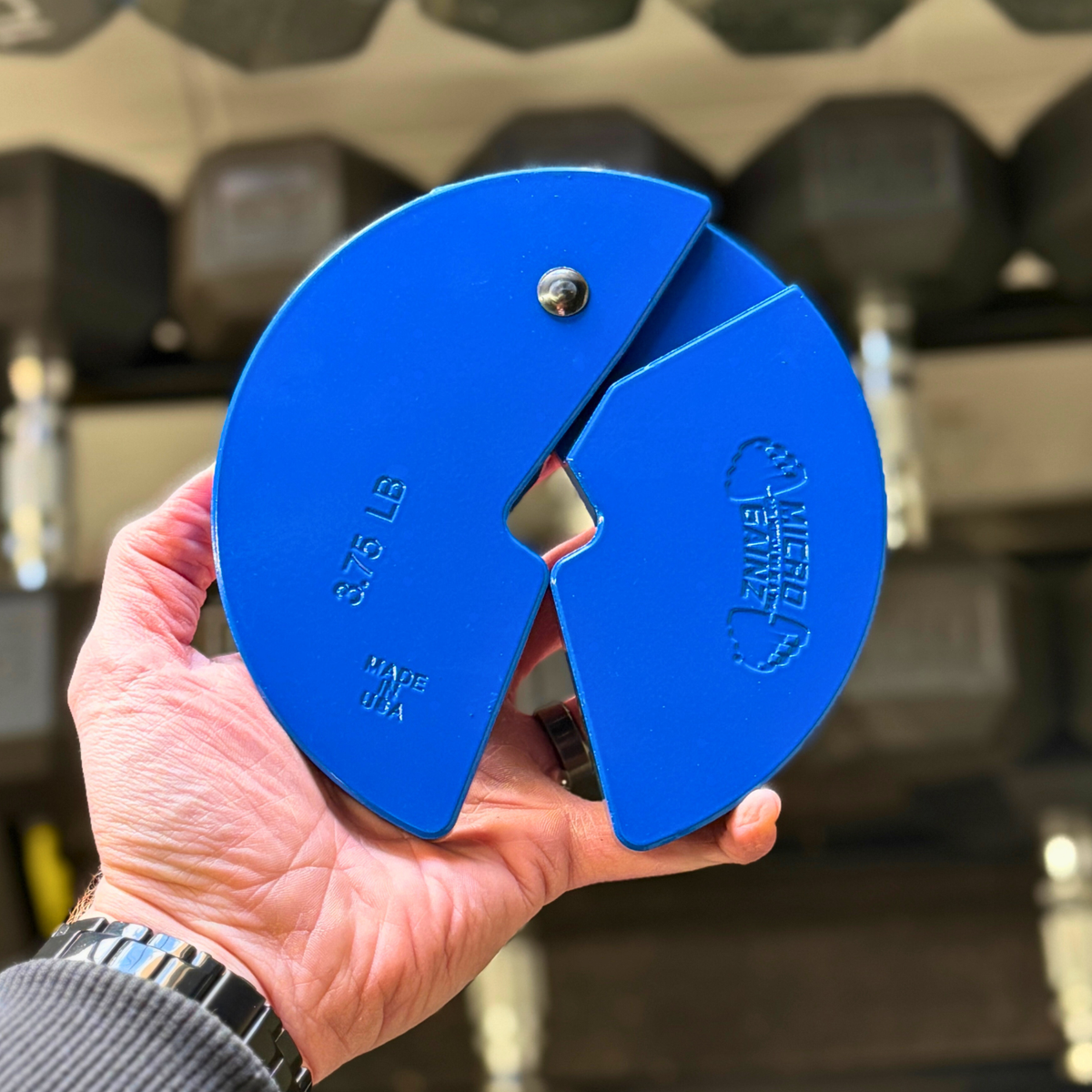 Micro Gainz Blue 3.75LB Dumbbell Fractional Weight Plates 4 Plate Set (BLEMISHED SET)