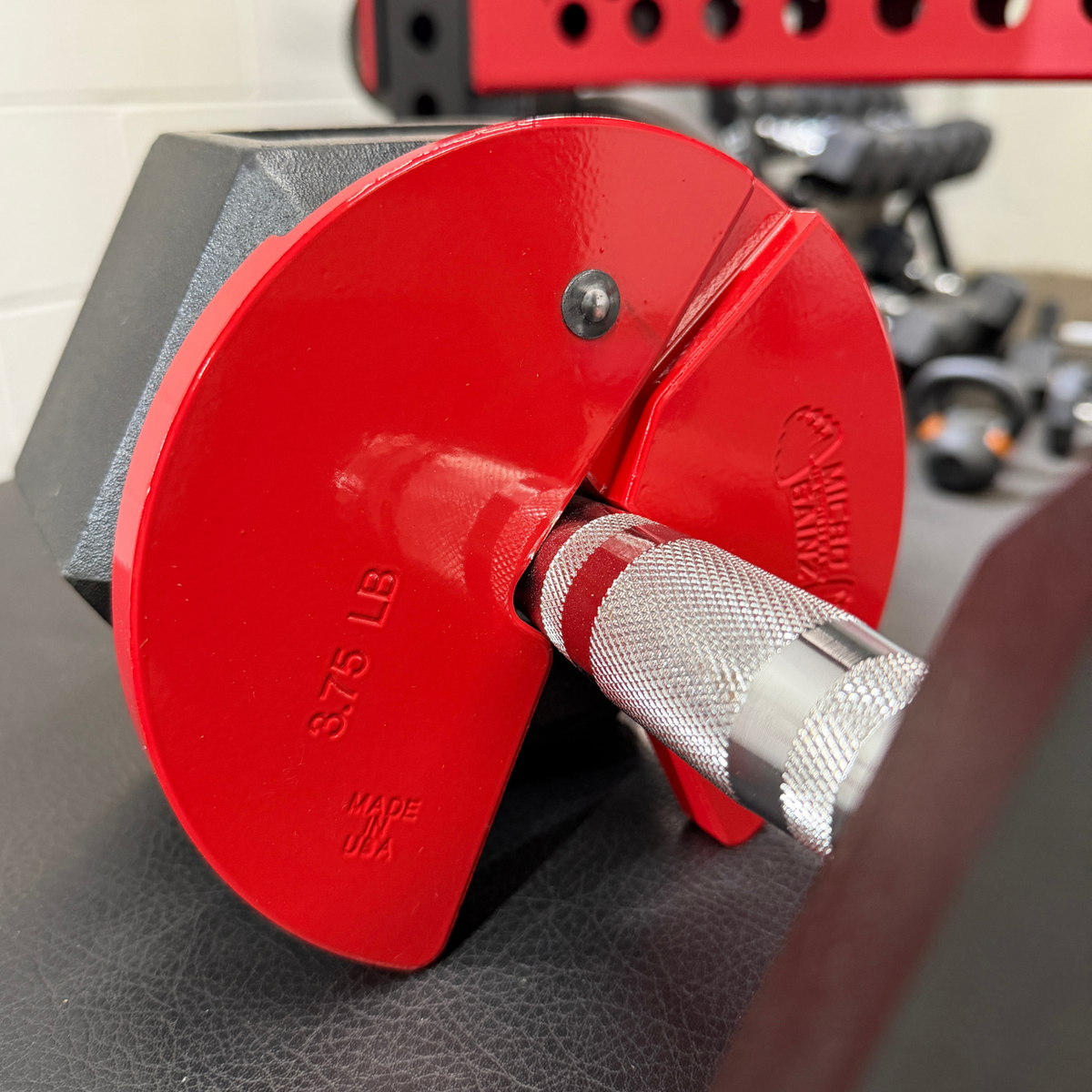 Micro Gainz Red 3.75LB Dumbbell Fractional Weight Plates 4 Plate Set (BLEMISHED SET)