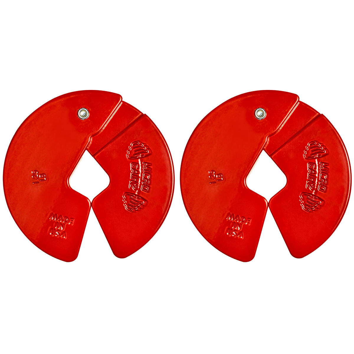 Micro Gainz Red 1.25LB Dumbbell Fractional Weight Plates 4 Plate Set (BLEMISHED SET)