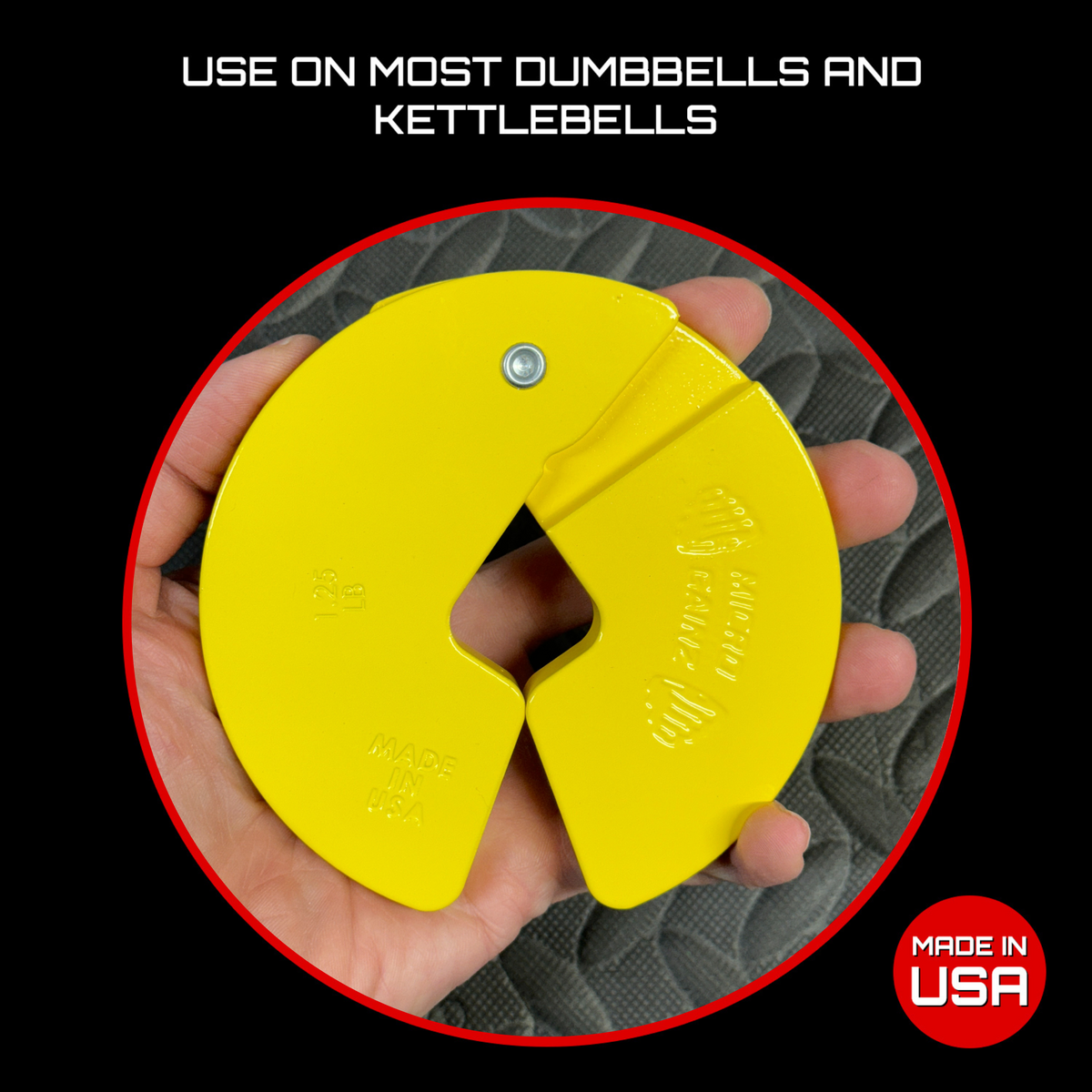 Micro Gainz Yellow 1.25LB Dumbbell Fractional Weight Plates 4 Pack (BLEMISHED SET)