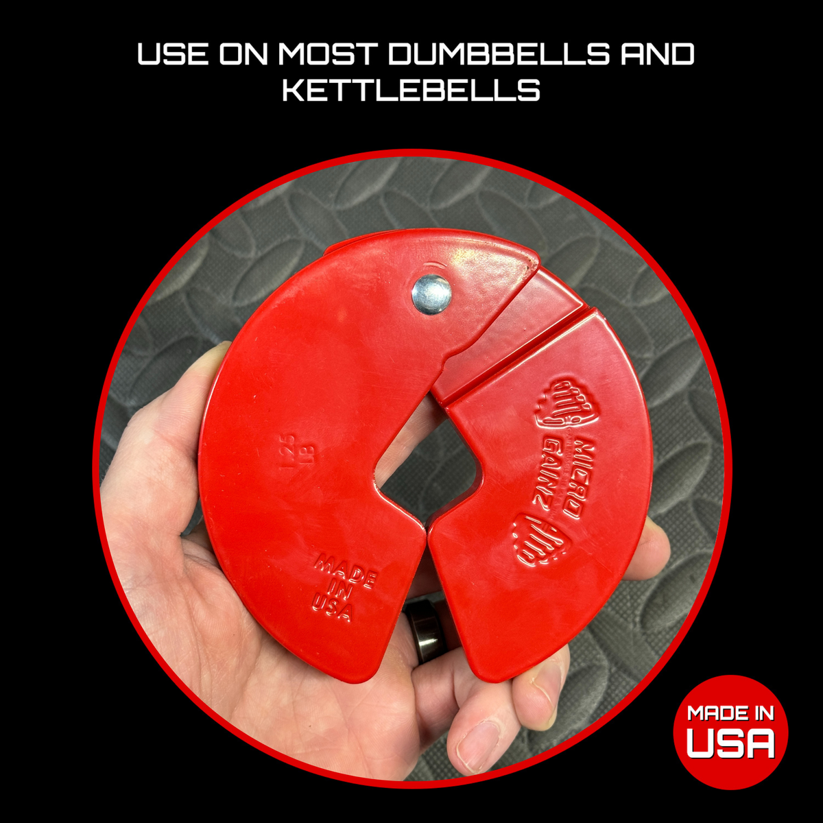 Micro Gainz Red 1.25LB Dumbbell Fractional Weight Plates 4 Plate Set (BLEMISHED SET)