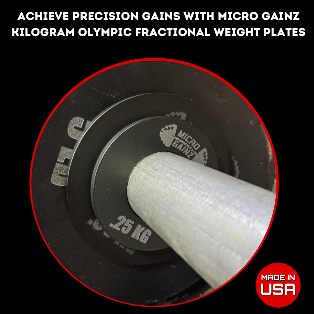 Micro Gainz Olympic Size Kilogram Fractional Steel Weight Plates .25KG Plates: Set of 2 (BLEMISHED SET)