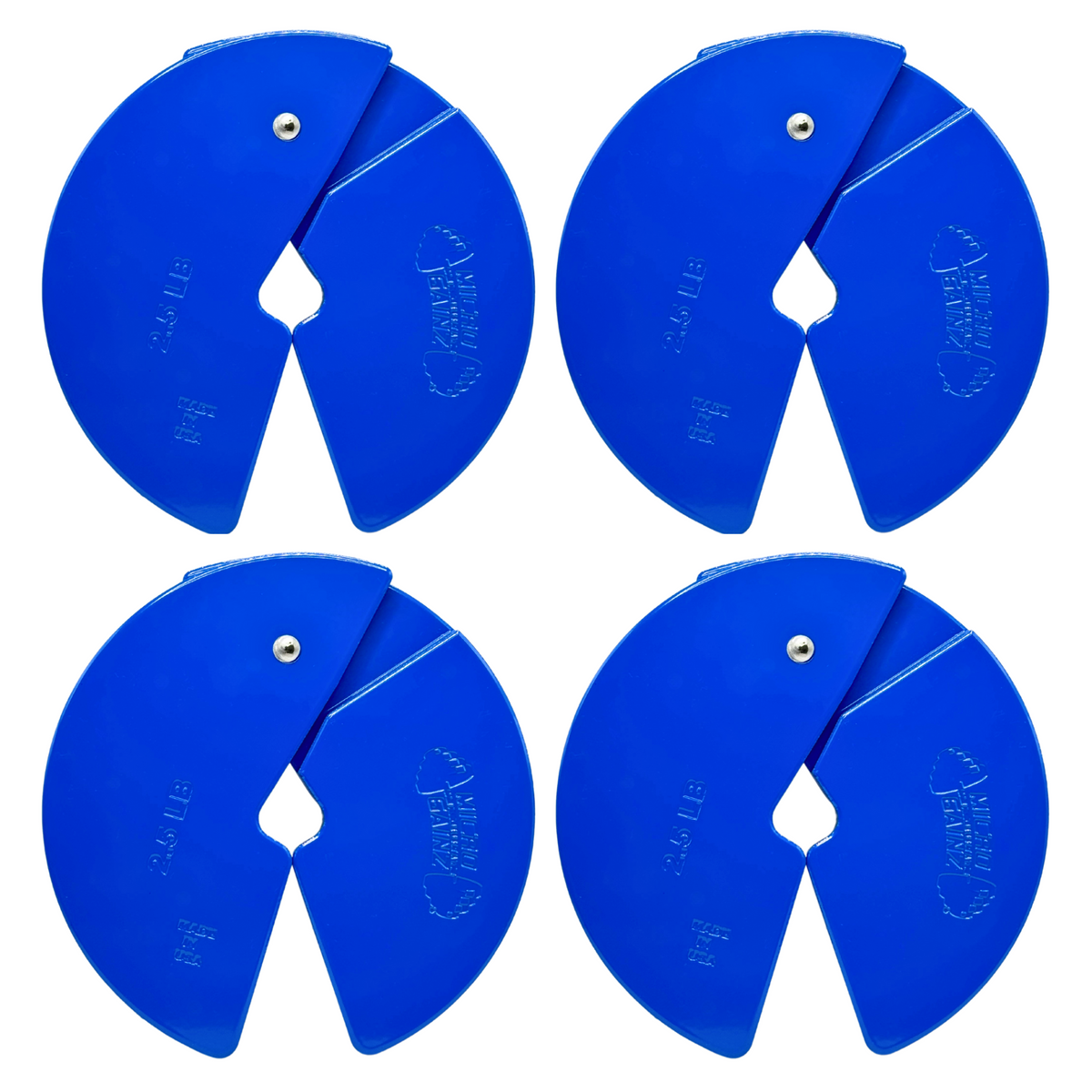 Micro Gainz Blue 4 Pack 2.5LB Dumbbell Fractional Weight Plates (BLEMISHED SET)