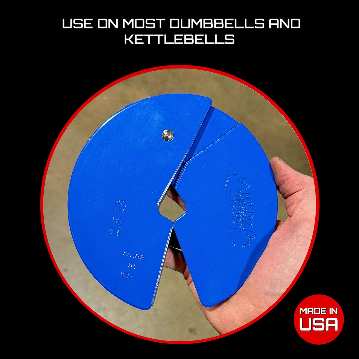 Micro Gainz Blue 4 Pack 2.5LB Dumbbell Fractional Weight Plates (BLEMISHED SET)