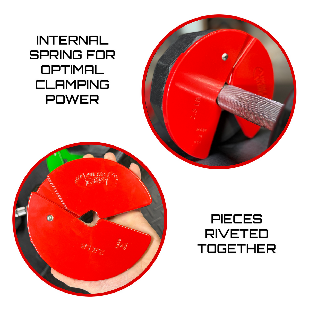 Micro Gainz Red 4-2.5LB Dumbbell Fractional Weight Plates (BLEMISHED SET)