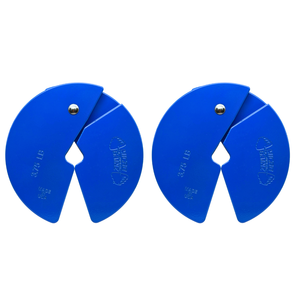 Micro Gainz Blue 3.75LB Dumbbell Fractional Weight Plates 4 Plate Set (BLEMISHED SET)