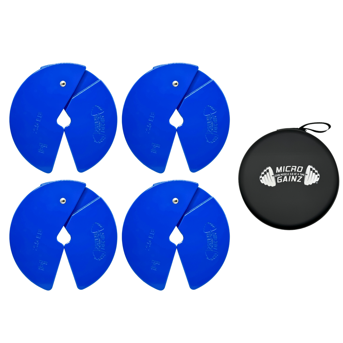 Micro Gainz Blue 4 Pack 2.5LB Dumbbell Fractional Weight Plates (BLEMISHED SET)